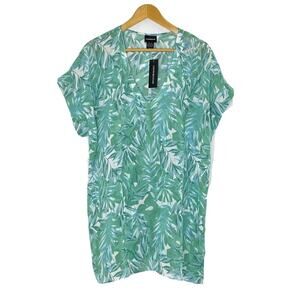 Cover 2 Cover XS Green Leaf Print Bathing Suit Cover